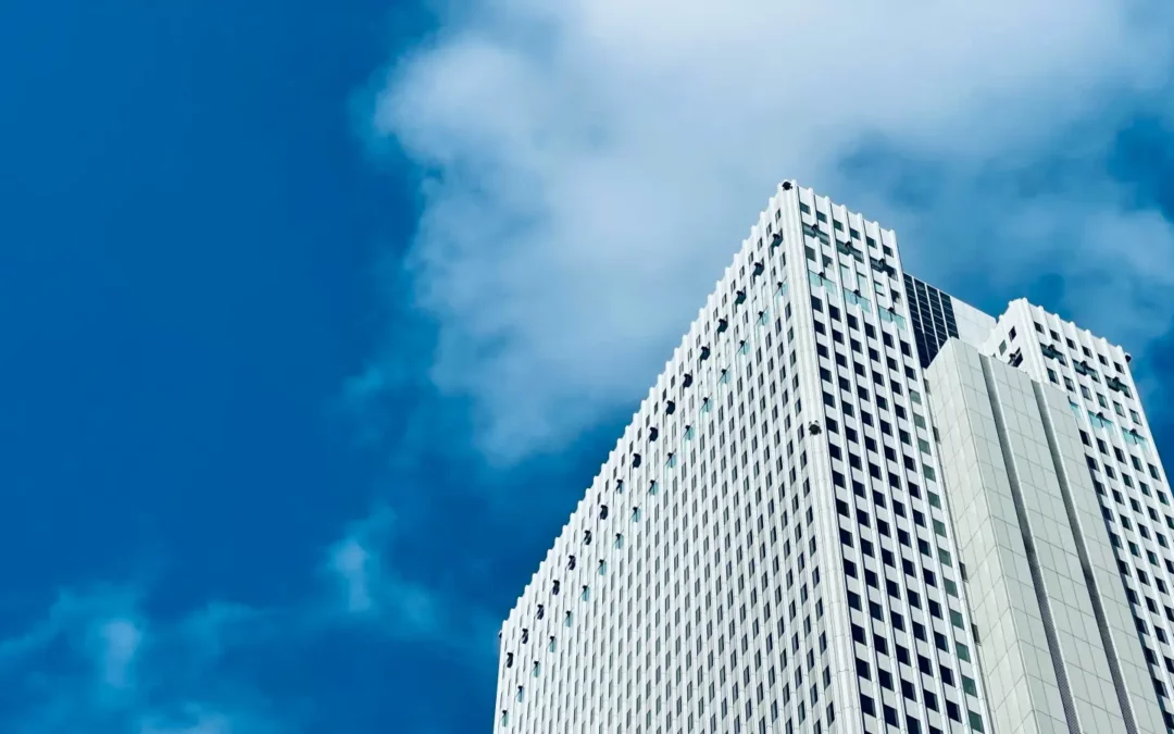 Modern building in Tokyo, symbolizing a digitally skilled workforce