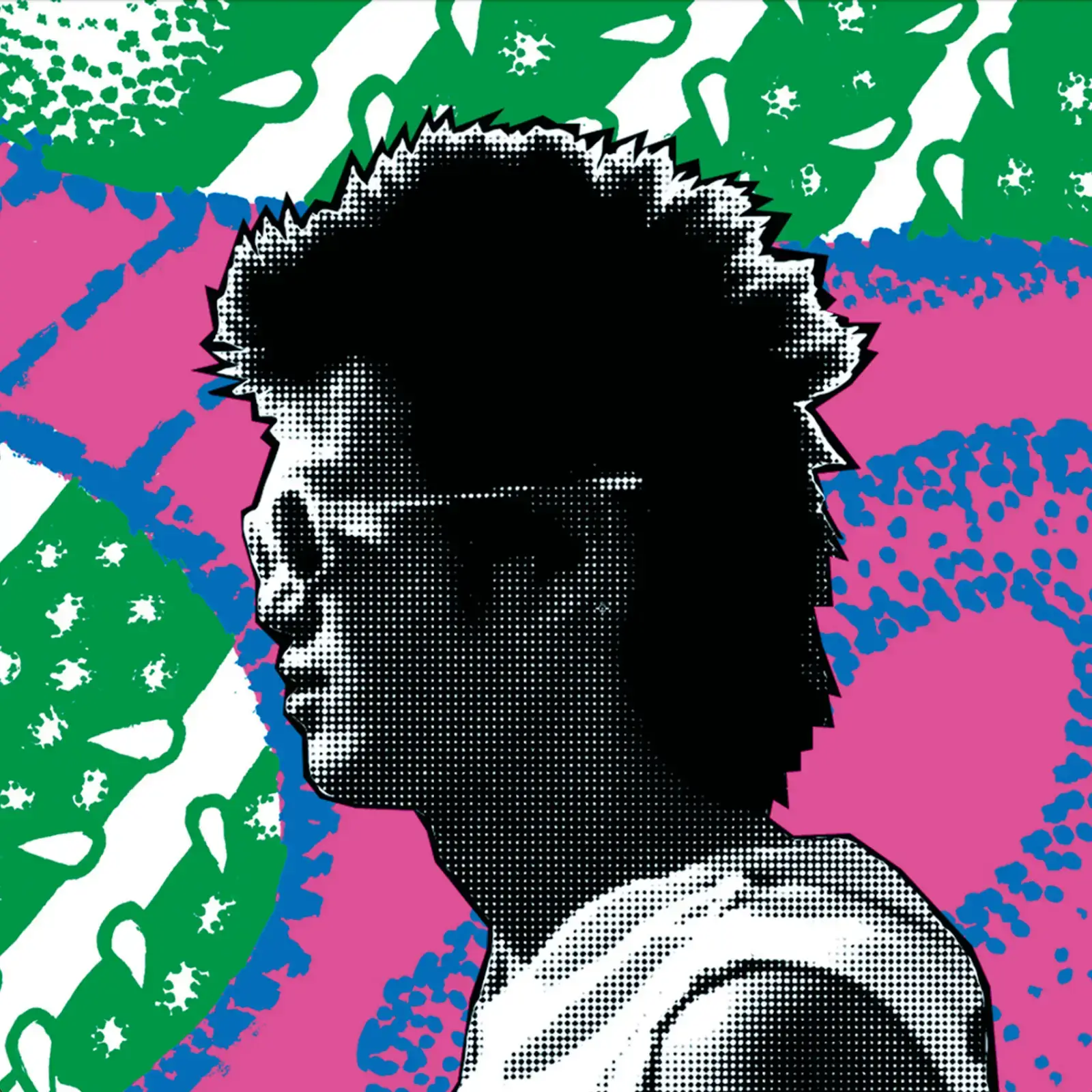 Psychedelic fashion portrait representing a bold visual brand strategy and unique personal branding