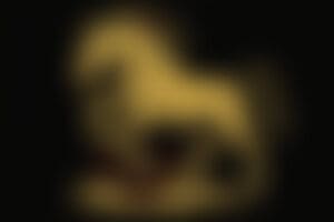 Blurred horse illustration symbolizing creative collaboration and product design for Thom Smith’s upcoming illustration-based nengajo project